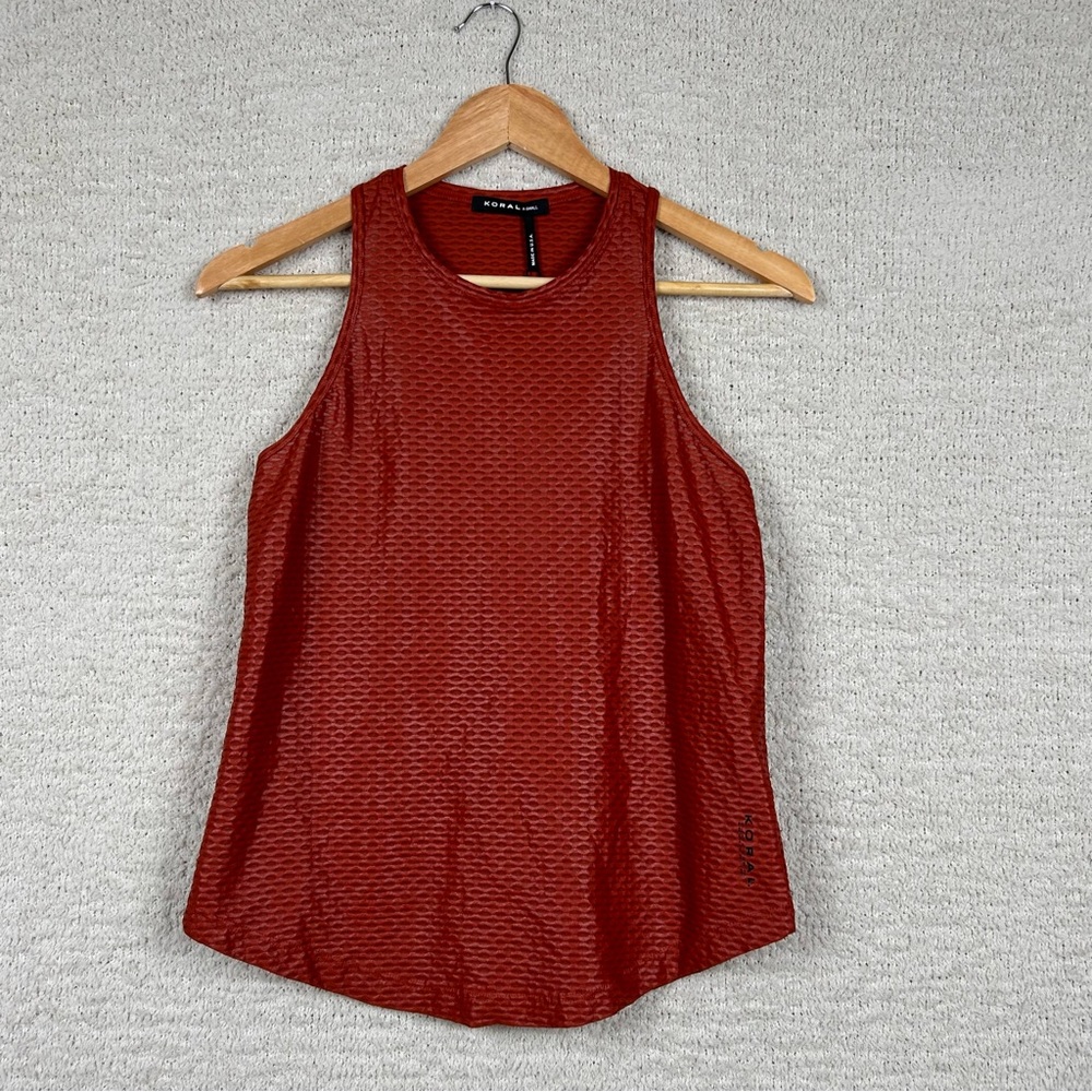 Revolve Koral Top Womens X-Small Rogue Aerate Shiny Netz‎ Tank Top Gym Workout